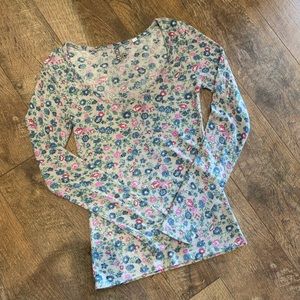 Long sleeve floral shirt